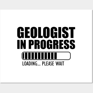 Geologist in progress loading Posters and Art